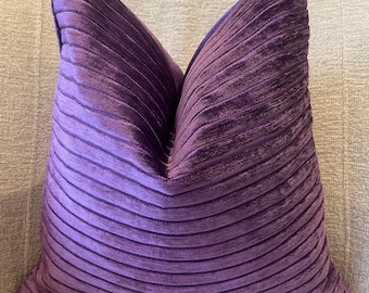 Lilac Chenille Pillow Cover, Soft Textured Decorative Cushion Cover, Living Room Sofa, Bedroom.