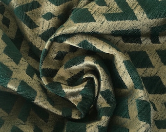 Tissu chenille d'ameublement vert de luxe, tissu chenille décoratif par mètre, oreiller, canapé, tissu chenille au mètre