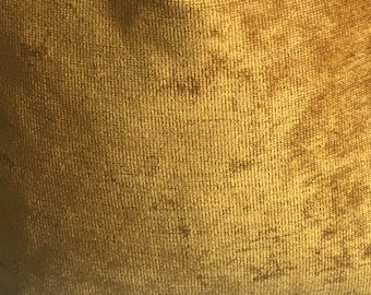 Gold Chenille Luxury Upholstery Fabric by yard, Soft Fabric for Pillow Covers, Sofa, Drapes, Cushion, High Quality Textured Fabric