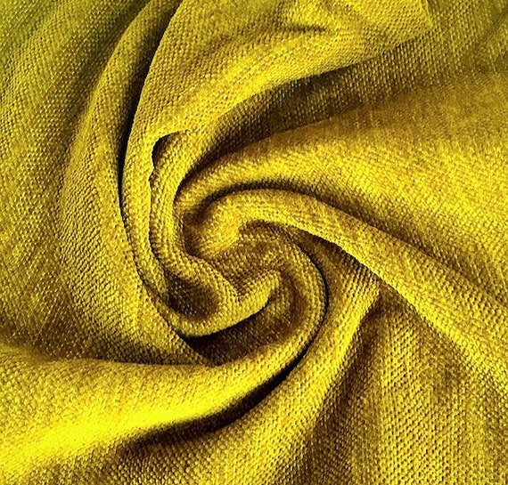 Mustard Paterned Upholstery Chenille Fabric ,decorative Fabric by