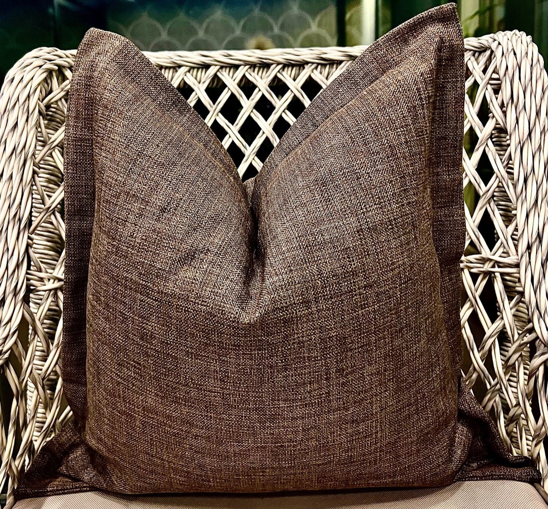 Luxury Brown Linen Pillow Coverdecorative linen Pillow Etsy