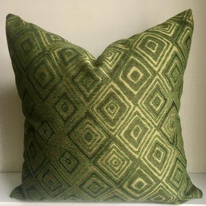 Federa per cuscino in ciniglia testurizzata verde fantasia, cuscino morbido per divano, letto, sofà, cuscini decorativi di design, dimensioni personalizzate