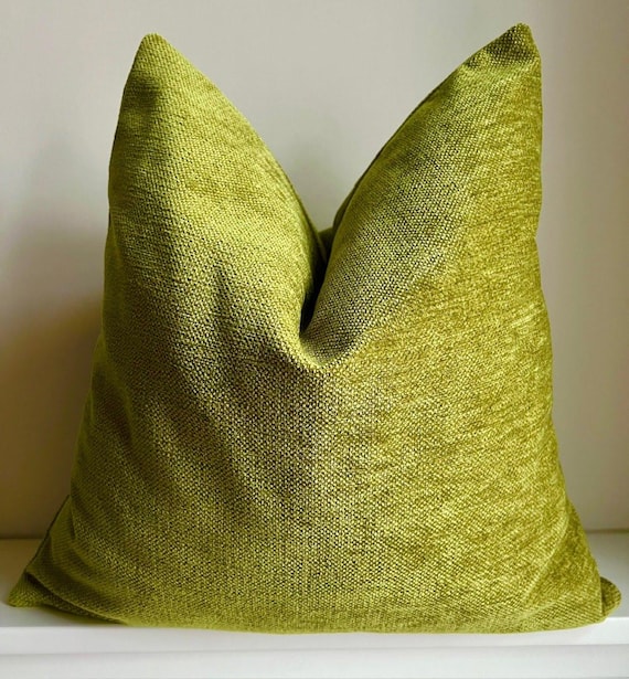Pillow Cover Neon Green Throw Pillows Ivy Green Color Blocked