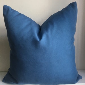Dark Blue Linen Pillow Cover, Natural Throw Pillow for Couch, Bed, Sofa, Decorative Woven Cushion Cover Relaxed Style, Custom Sizes