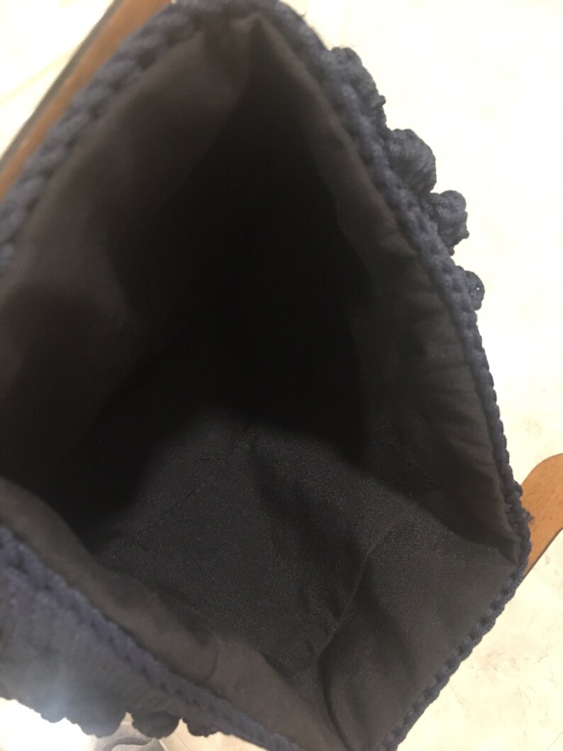 ladies bag knitting bag bag for women trendy stylish bag hand bag Hand knitted bag,black bag fashion bag crochet bag gift bag