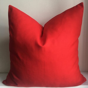 Red Linen Pillow Cover, Natural Throw Pillow for Couch, Bed, Sofa, Decorative Woven Cushion Cover Relaxed Style, Custom Sizes