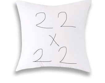 Cotton Pillow Insert, Polyester Cover, Handmade Home Decor.