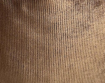 Brown Striped Chenille Upholstery Fabric : Soft Textured Weave by the Yard.