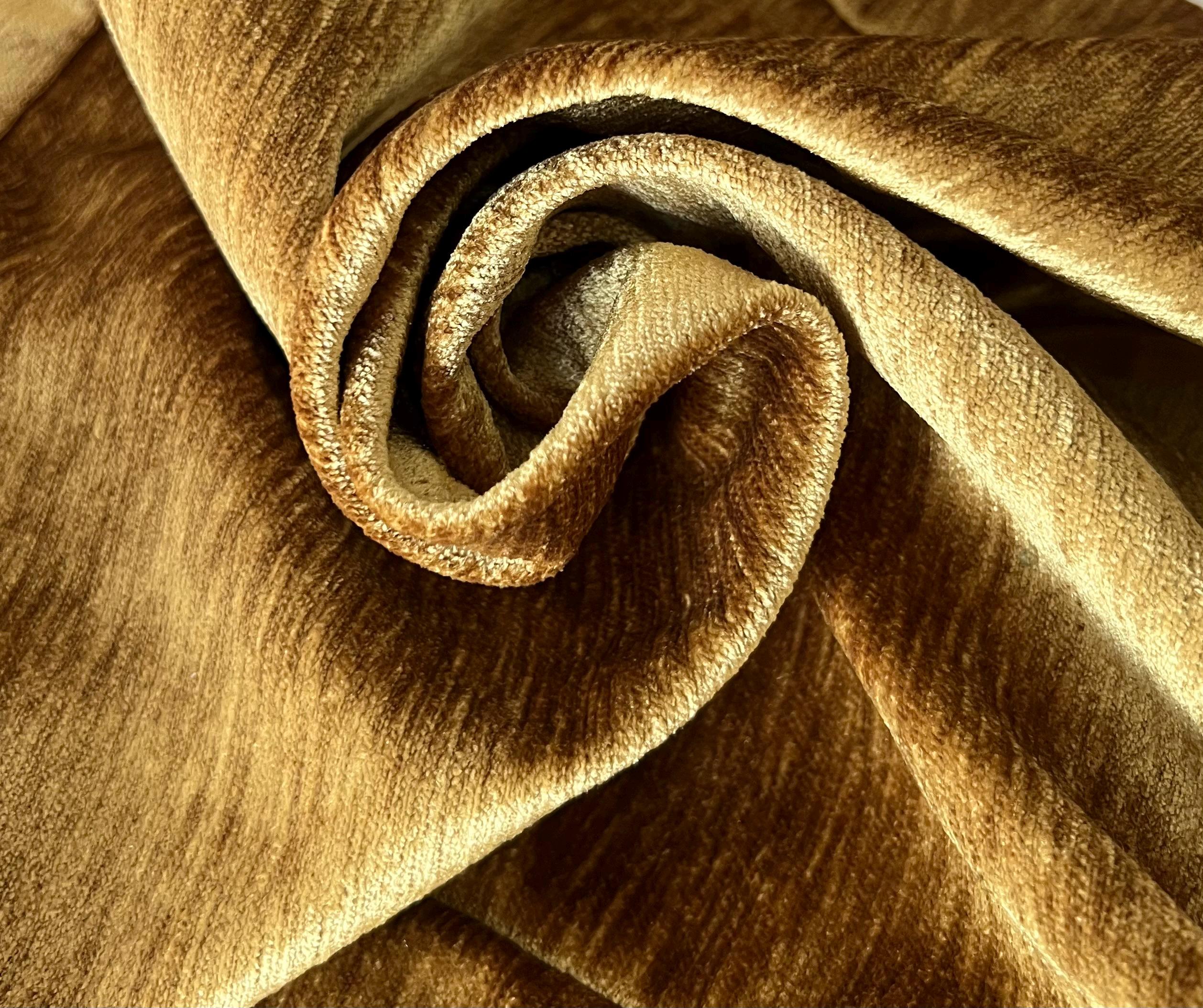 Antique Gold Chenille Luxury Upholstery Fabric by yard, Soft Fabric for Pillow Covers, Sofa, Drapes, Cushion, High Quality Textured Fabric