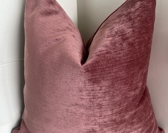 Rose Chenille Pillow Cover, Soft Textured Decorative Cushion Cover, Living Room Sofa, Bedroom.