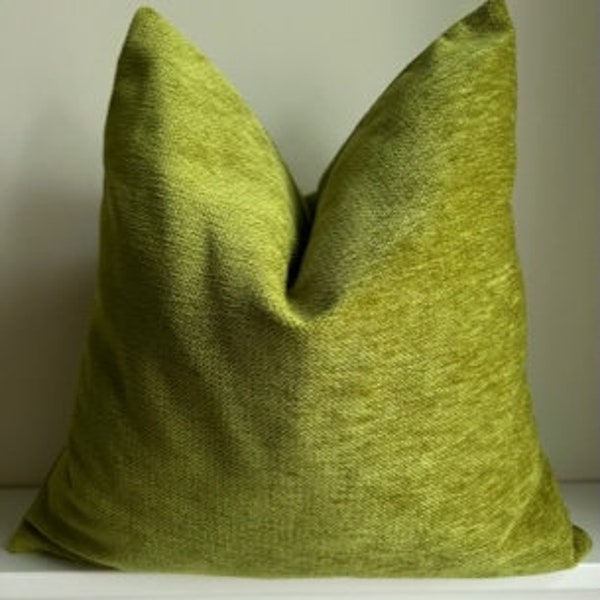 Lime green chenille  Pillow Cover,Decorative Pillow,Custom Pillow Case,Cushion Pillow Case, Gift , Gift Mother , pillow cover