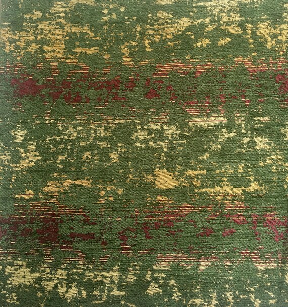 Green Upholstery Chenille Fabric decorative Chenille Fabric Etsy