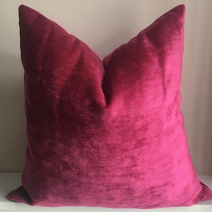 Fuchsia texturierter Chenille-Kissenbezug, weiches Luxus-Kissenbezug für Couch, Bett, Sofa, dekorativer gewebter Kissenbezug, Sondergrößen