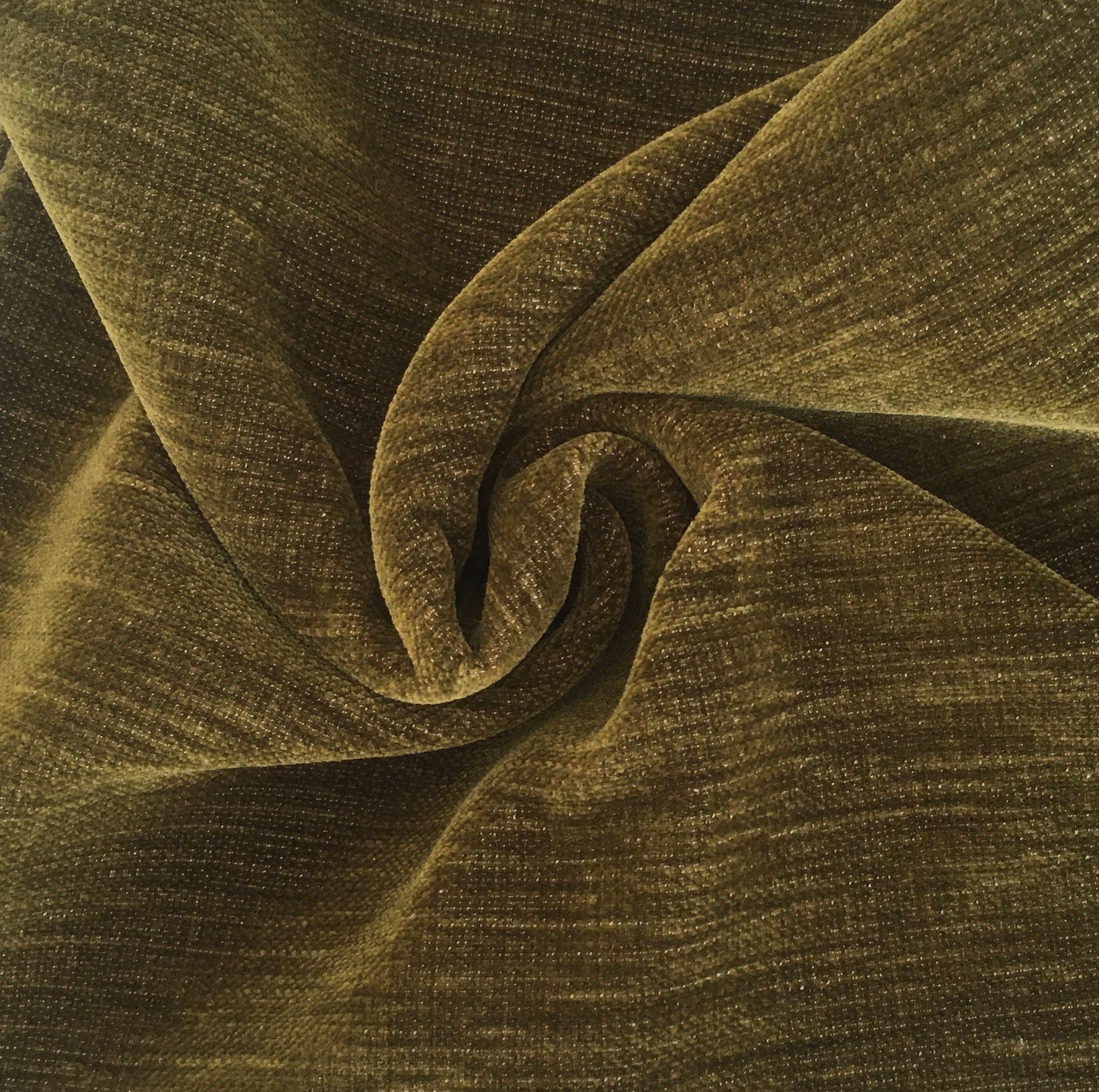 Olive green Upholstery Chenille fabric Decorative Chenille Etsy