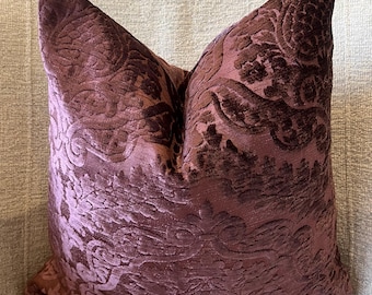 Lilac Chenille Pillow Cover, Soft Textured Decorative Cushion Cover, Living Room Sofa, Bedroom.
