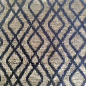 Designe 1 Gold Navy Chenille Luxury Upholstery Fabric by yard, Fabric for Pillow Covers, Sofa, Drapes, Cushion, High Quality Textured Fabric
