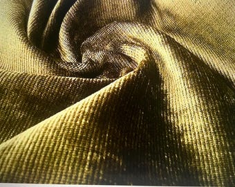 Rideau de luxe en chenille vert olive : lavable, panneau personnalisé fait main