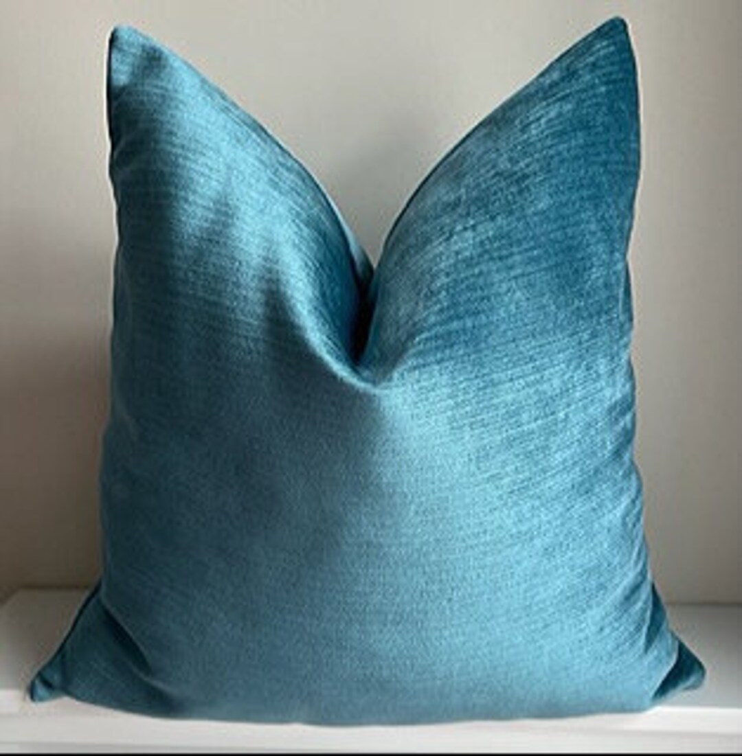 Sky Blue Chenille Pillow Coverdecorative Pillowchenille Etsy