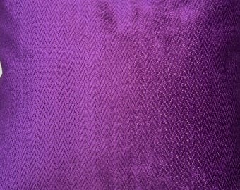 Shiny Purple Chenille Upholstery Fabric : Soft Textured Weave by the Yard.