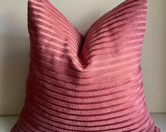Pink Chenille Pillow Cover, Soft Textured Decorative Cushion Cover, Living Room Sofa, Bedroom.