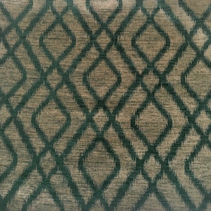Design 1 Green Chenille Luxury Upholstery Fabric by yard, Soft Fabric for Pillow Covers, Sofa, Drapes, Cushion, High Quality Textured Fabric