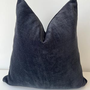 Black Boucle Textured Chenille Pillow Cover, Soft Luxury Throw Pillow for Couch, Bed, Sofa, Decorative Woven Cushion Cover, Custom Sizes