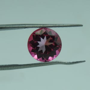 Pietra preziosa di topazio rosa naturale sfaccettata con taglio concavo, forma rotonda, 8,8x5,8 mm, topazio rosa rotondo da 3 carati per gioielli