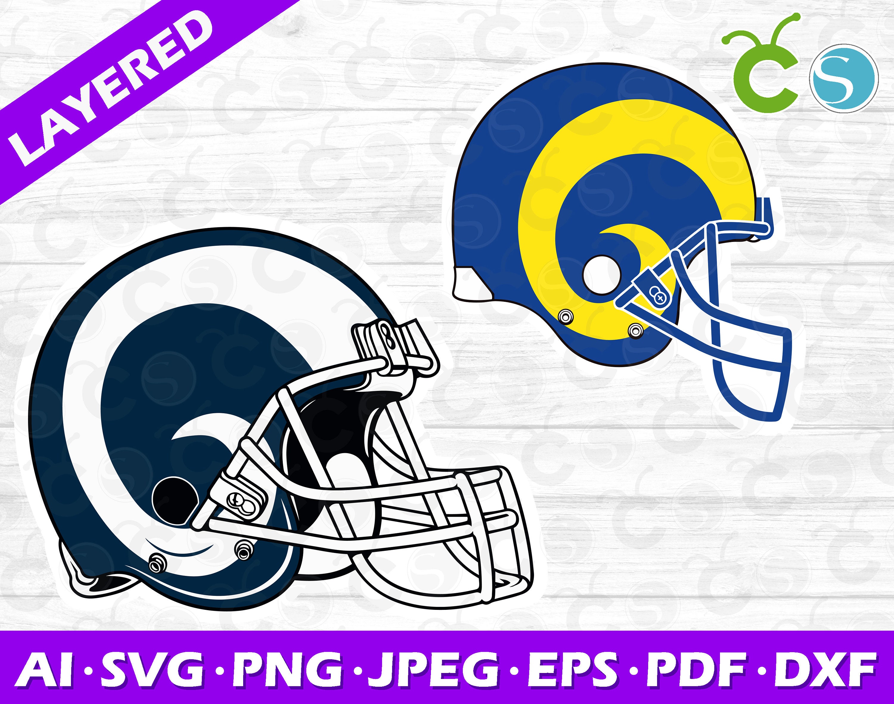Los Angeles Rams Helmet 2 Svg Png Rams Svg Los Angeles | Etsy