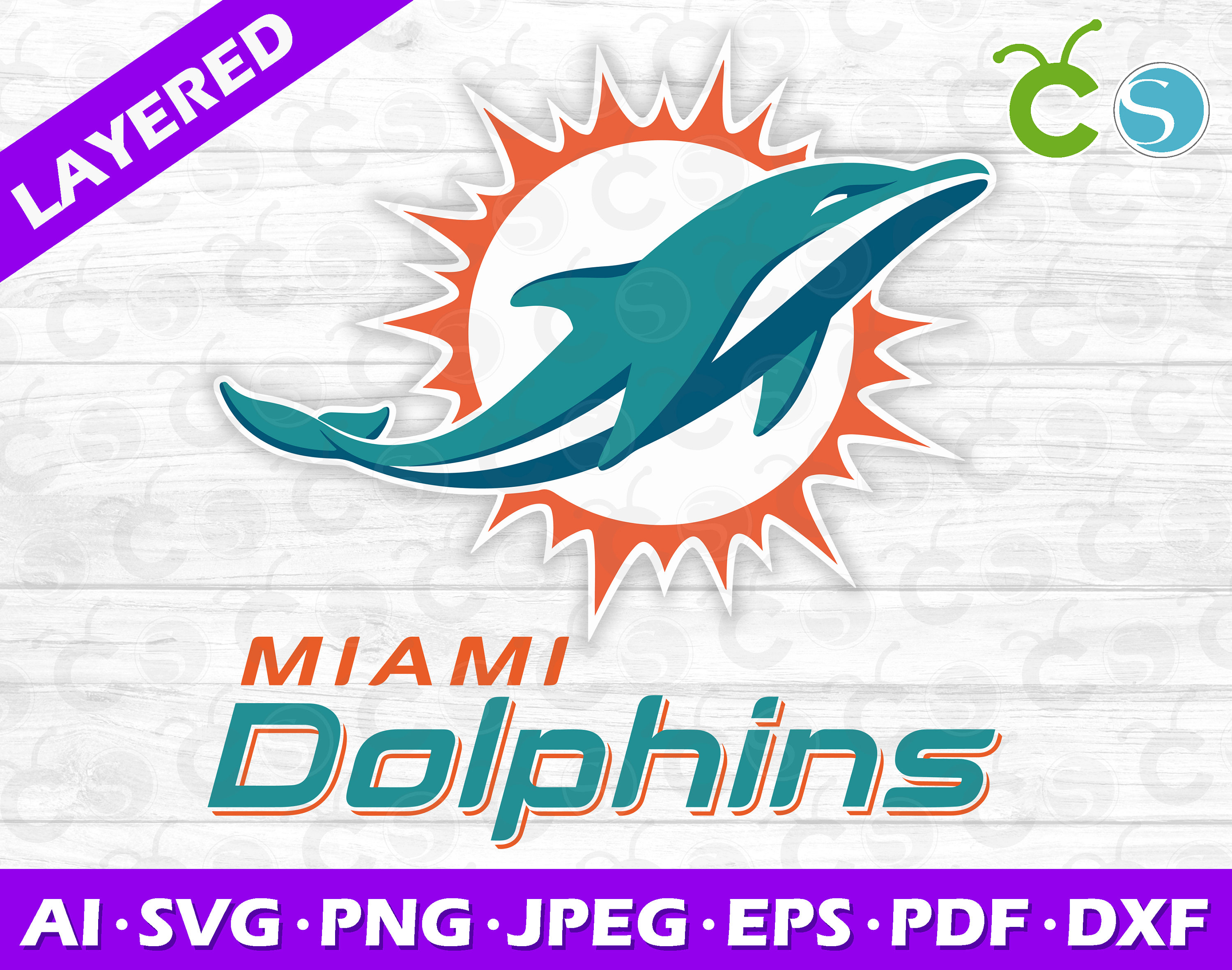 Miami Dolphins New Logo Free SVG Files