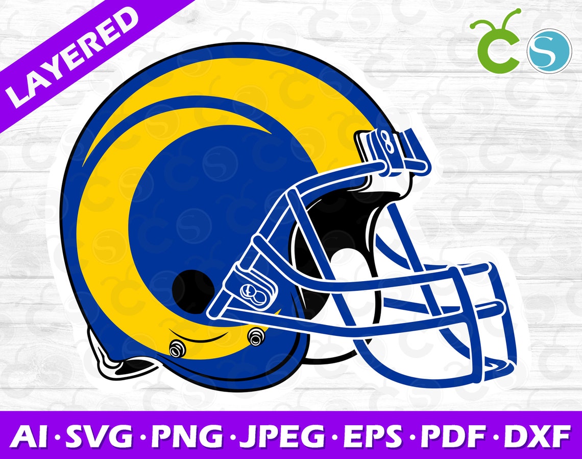 New Los Angeles Rams Helmet 2 Svg Png Rams Svg Los Angeles | Etsy