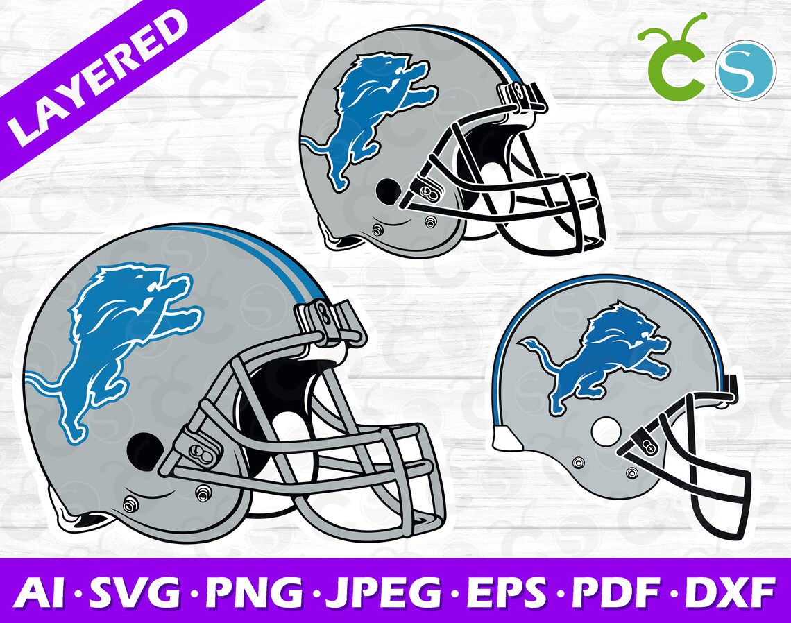 Detroit Lions Helmet 3 Svg Png Lions Svg Detroit Lions Svg | Etsy