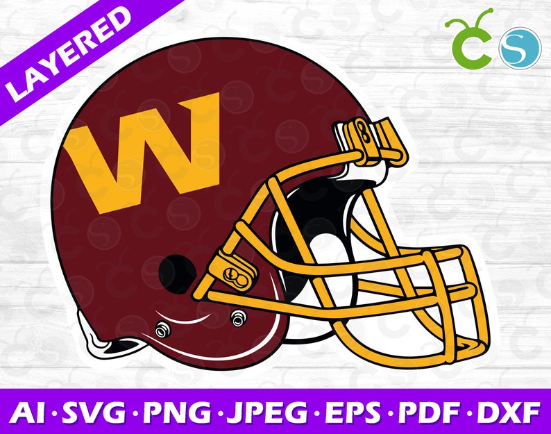 Washington Football Team Helmet 2 Svg Png Football Team Etsy