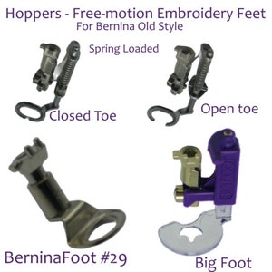 Hoppers - Free-motion Embroidery Feet for Vintage Bernina Old Style 730 - 1630