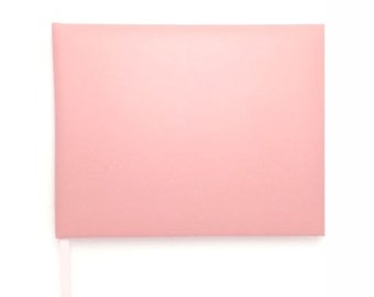 Notebook Plain Leather A5 Soft Pink