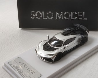 SOLO 1/64 Mercedes Benz AMG ONE Diecast Model Car Silver Special