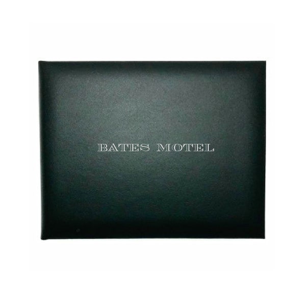 Personalised Visitors book Leather A5 Black by Cathian Leather