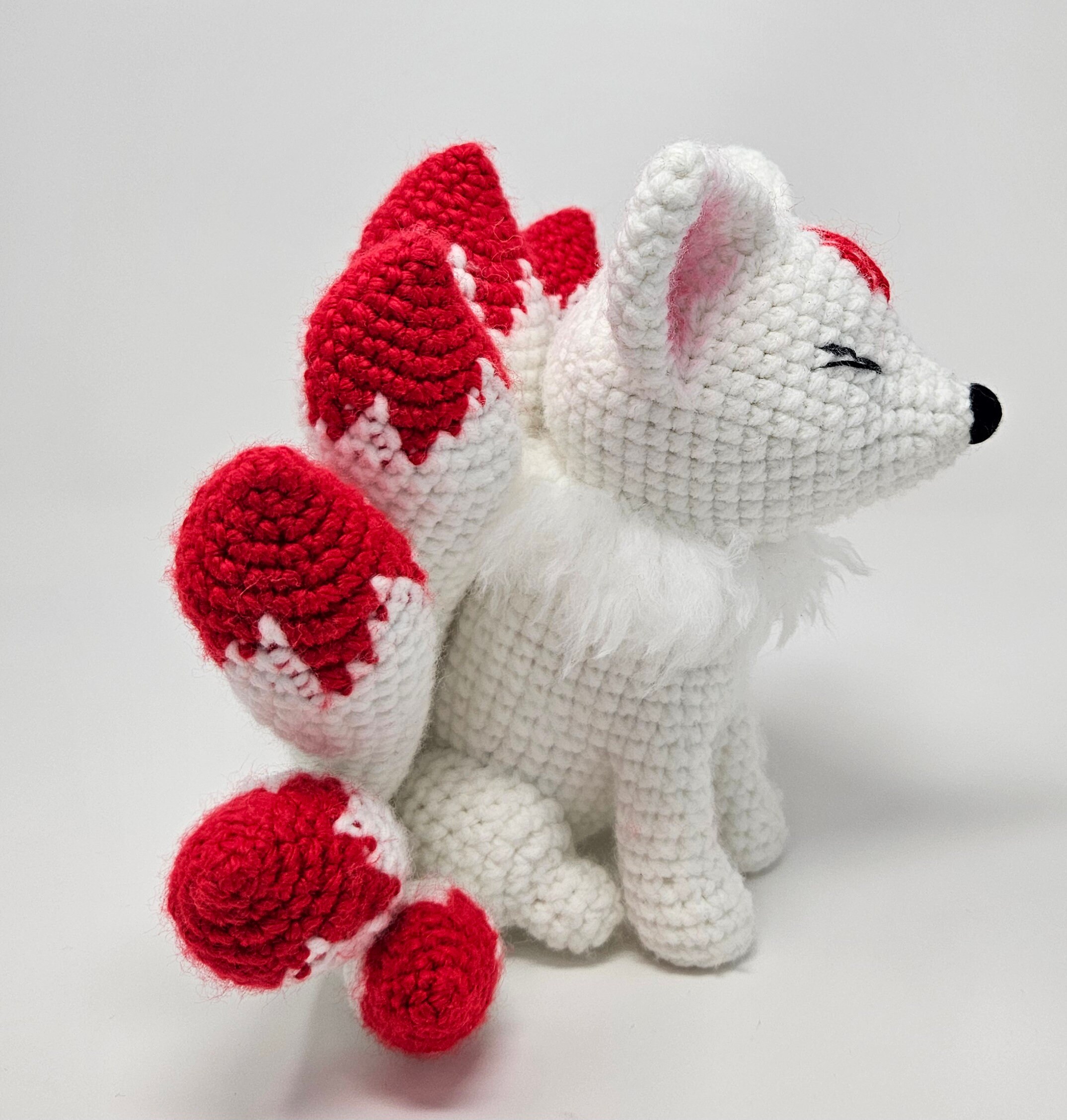 Crocheted Kitsune, Nine Tailed Fox, Stuffed Animal - Etsy