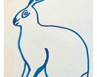 The Porcelain Hare - Blank Card