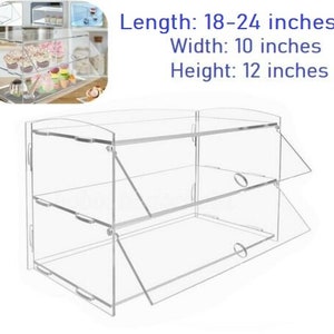 2 Tier Buildable Bakery Pastry Display Case Cabinet Cakes Donut Cupcakes: Perfect for Farmer's Markets