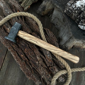 Hand Forged Hammer. Double round riveting hammer. Blacksmith hammer. Blacksmith tools. Impact hammer. Viking hammer. 3.5 lb ForgedSteelTools zdjęcie 1