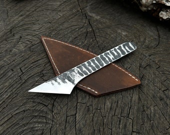 Geschmiedeter Kiridashi. Geschmiedetes Anreißmesser Japanmesser. kiridashi. Handgemachte Kiridashi. Halsmesser. Taktisches Kiridashi Messer. Geschenk für Männer