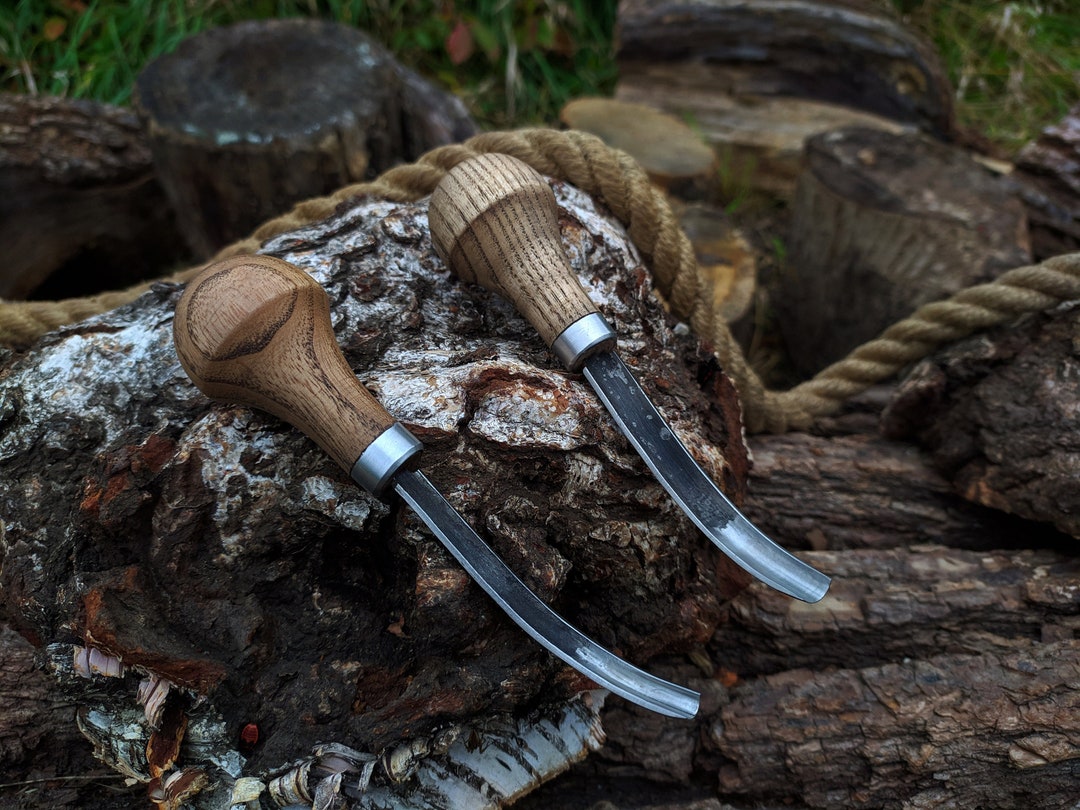 Set of Chisels 2pcs Wood Carving Tools. Palm Chisel. Straight