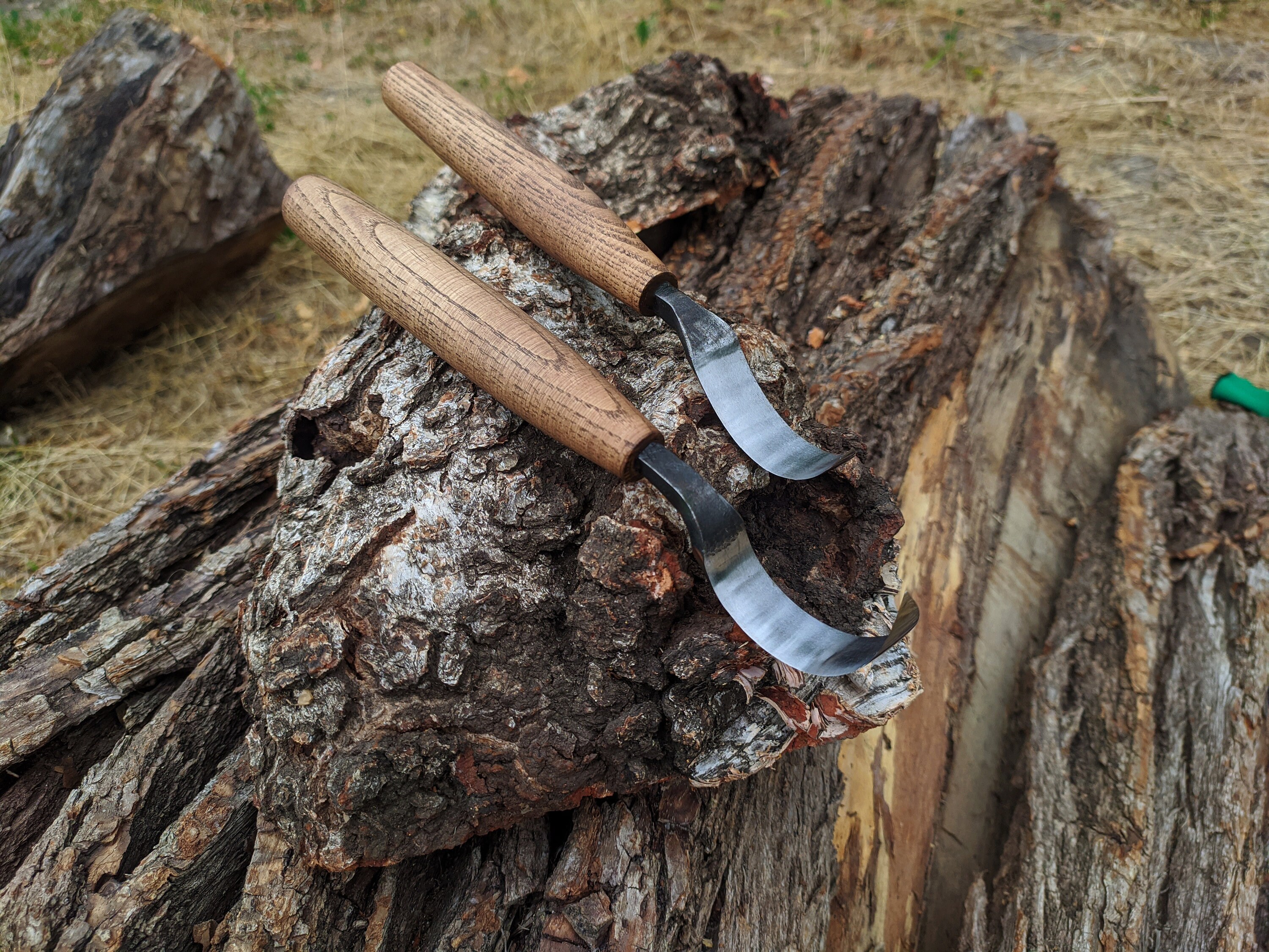 Spoon Carving Knife Set 2pcs. Hand Forged Wood Carving Tools