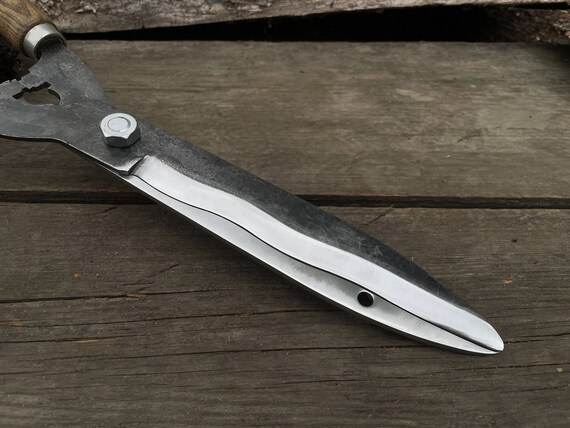 Leather Skiving Knife. Hand Made Forged Knife for Leather. Beveled