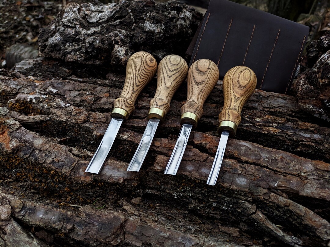 Set 4pcs of French Skivers. Leather French Skiver. Leather Knife