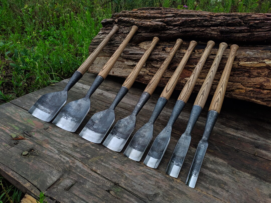 Carpenters Slick Chisel Set 8pcs. Chisel for a Wooden Frame. Straight