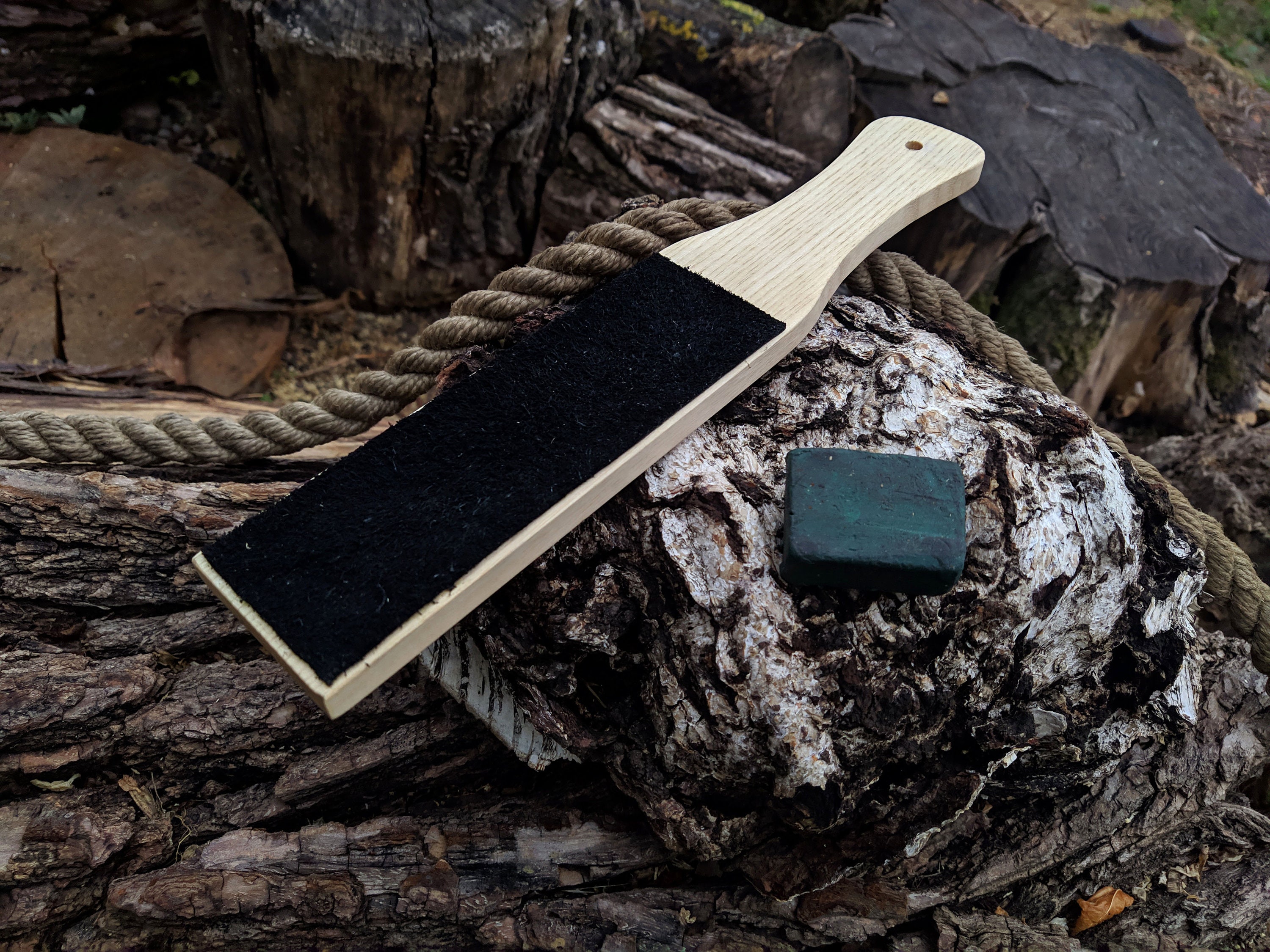 Profile Leather Strop and Polishing Paste. Big Strop Sharpening. Forged  Knife Sharpening. Gift for Carver Strop for Sharpening. 