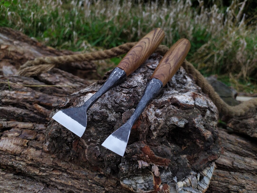 Set of Curved Chisels 2 Pcs Chisel Beveled Chisel Etsy