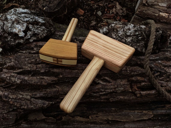 Wooden Hammer Set 2pcs. Handmade Wooden Hammer. Percussion Wooden Hammer.  Wooden Hammer for Needlework. Hammer for Wood Carving. 