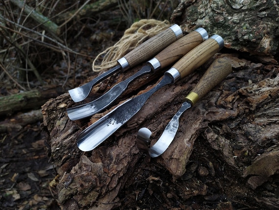 Juego de herramientas para tallar madera, kit de herramientas manuales para  tallar madera con gancho para tallar, cuchillo para tallar madera y 6